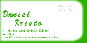 daniel kristo business card